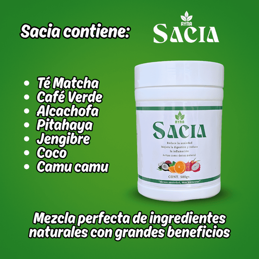 Sacia - Reduce Hinchazón, Controla el Apetito y Moldea tu Figura en 30 Días